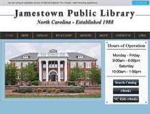 Tablet Screenshot of jamestownpubliclibrary.com